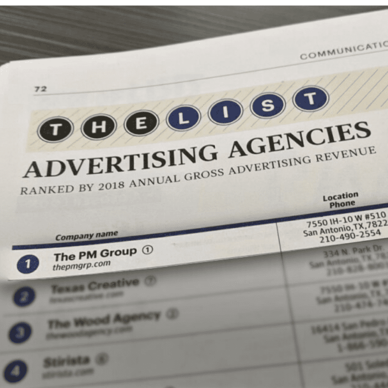 The PM Group Ranked as San Antonio’s Largest Advertising Agency