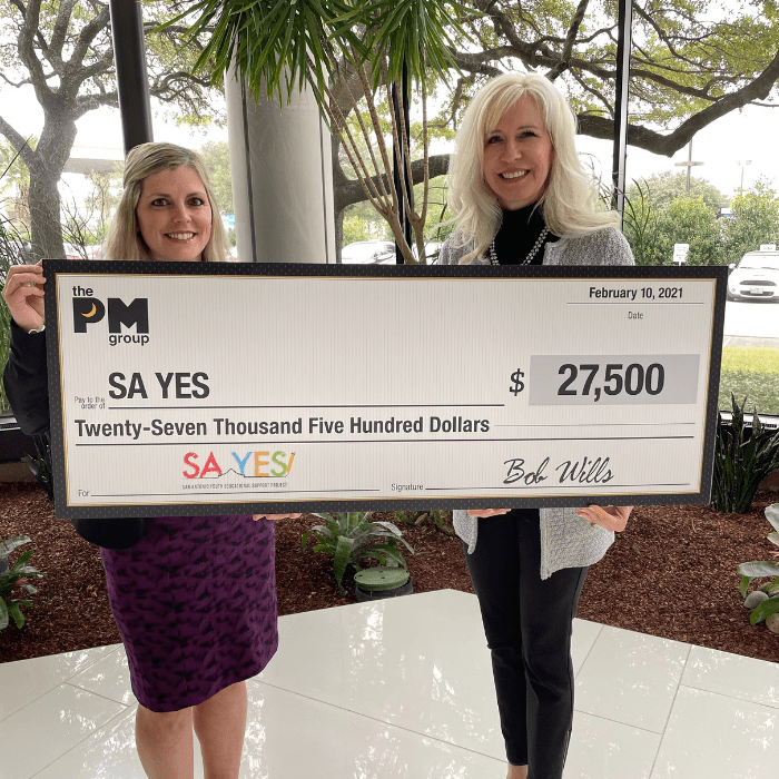SA YES Receives Donation from The PM Group | San Antonio Advertising Agency