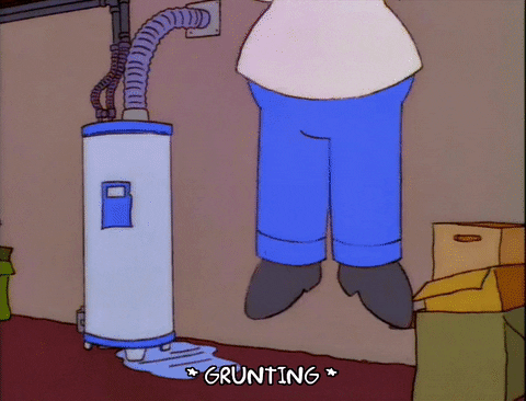 Homer Simpson struggling with lightbulb