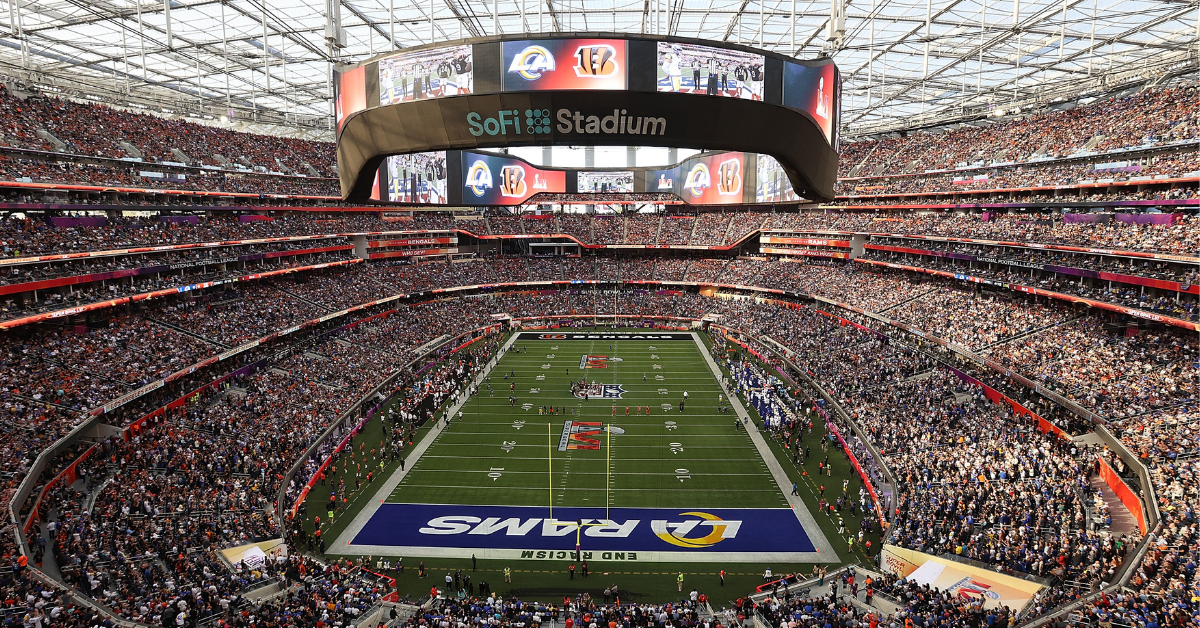 An image of the 2022 Super Bowl stadium