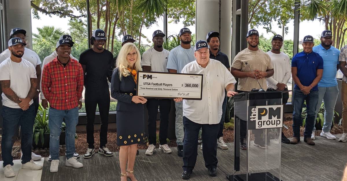 The PM Group Commits $360,000 to UTSA Football Players
